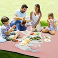 thumbnail image 4 of Cute Rabbit Holding Egg Easter Camping Mat Picnic Blanket Waterproof Sand-proof for Beach Lawn Park 78" x 78", 4 of 6