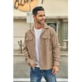 thumbnail image 3 of COOFANDY Men's Casual Shirt Jacket Long Sleeve Button Down Overshirt Lightweight Shacket with Pockets, 3 of 7