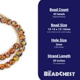 thumbnail image 4 of The Bead Chest Bright Medley Fused Recycled Glass Beads 14mm Ghana African Multicolor Round Large Hole 30 Inch Strand Handmade Fair Trade, 4 of 4