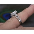 thumbnail image 3 of Popular 2 Carat Man made diamond moissanite and Man made diamond moissanite Artdeco Bridal Set with 18k Gold Plating, 3 of 6