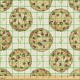 thumbnail image 2 of Ambesonne Cookie Fabric by the Yard, Circular Motif Watercolor, 5 Yards, Pale Brown and Beige, 2 of 5