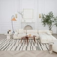thumbnail image 6 of 7' X 10' Cream and Black Abstract Distressed Area Rug, 6 of 11