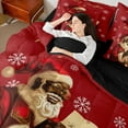 thumbnail image 4 of Manfei Santa Claus 7-Piece Twin Bedding Sets,Merry Christmas Bedding Comforter Set,Festival Theme Breathable Sheet Sets,Breathable Xmas Home Decor,Reversible, 4 of 8