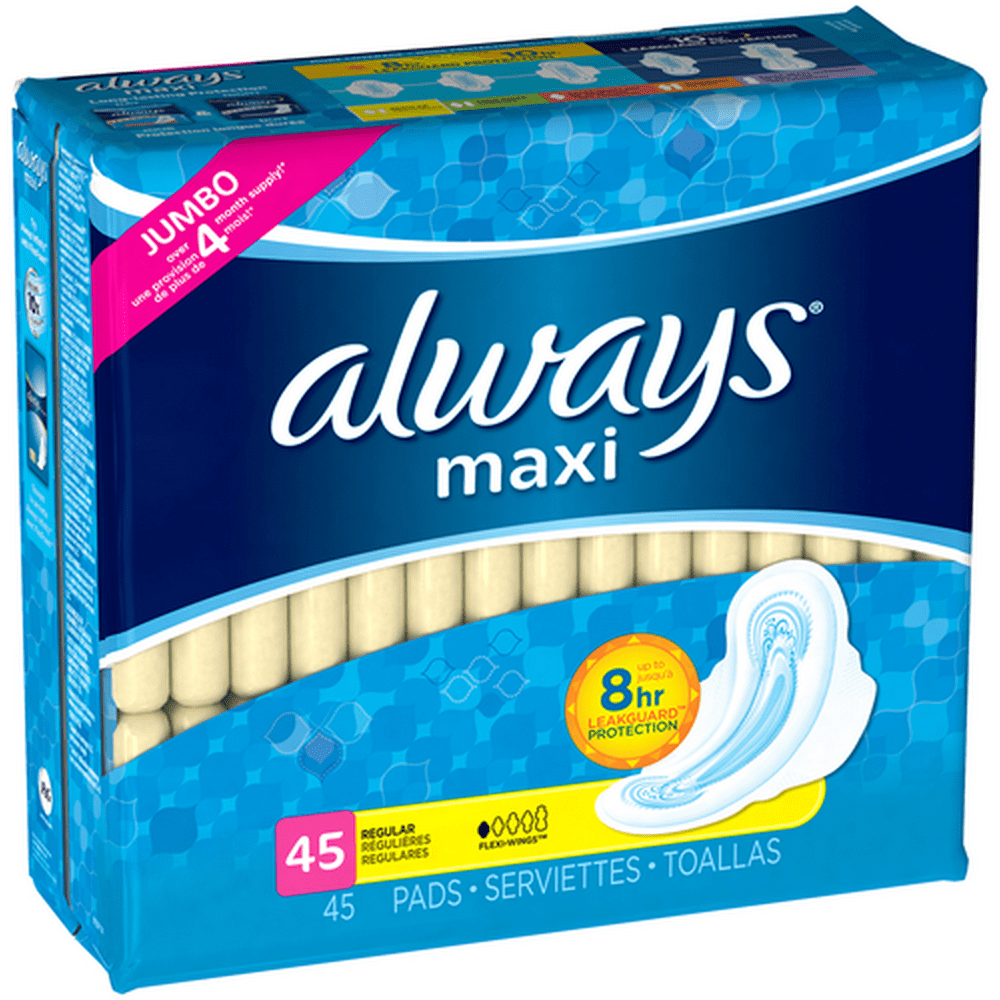 Always Maxi Pads, Regular - Walmart.com - Walmart.com