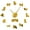 Gold,27inch, variant on Shih Tzu Dog Oversized DIY Wall Clock Exclusive Mirror Effect Puppy Handmade Laser Cut Wall Watch Self Adhesive Home Decoration(Gold,27inch)