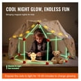 thumbnail image 3 of Fort Building Kit, 140PCS Glow in The Dark STEM Toys for Kids Ages 4-8+, Educational Gifts for Boys & Girls, Indoor Outdoor Play Tent with Rods & Balls, 3 of 7