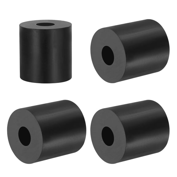 Uxcell 4 Pcs 0.5"ID x 1.5"OD x 1.6"T Multi Purpose Rubber Spacer