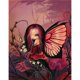thumbnail image 1 of Diamante (DB6713) Niña con alas de mariposa resina redonda (LD81) 50x70cm FLhrweasw Nuevo, 1 of 1