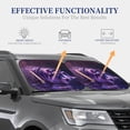 thumbnail image 3 of Kdxio Purple Hippo In Water Print 2-Piece Sun Shade Front Windshield - Foldable Car Front Window Sunshades for Most Sedans SUV Truck, 3 of 4