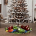 thumbnail image 5 of Saiise Pikmin Print Christmas Tree Skirt 30" Tree Skirt Rustic Christmas Decorations for Winter New Year Holiday Party Decor Indoor Outdoor, 5 of 7