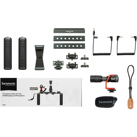 UPC: 6971008026887 | Saramonic VGM Smartphone/Camera Vlogging & Video Production Kit with Adjustable Dual Stabilizing Grips Shoe Mounts & Vmic Mini Microphone
