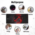 thumbnail image 4 of Yin and Yang Koi Large Gaming Mouse Pad XXL Extended Waterproof Japanese Mousepad Black and Red Non-Slip Rubber Office Desk Pads Stitched Edges Mouse Mat(Size:31.5x11.8in), 4 of 6