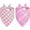 pink-plaid-24, variant on Dog Bandana Girl Large 2PCS, Pink Spring Scarf, Durable Triangle Reversible Bibs Handkerchief for Puppy Pet