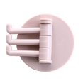 thumbnail image 1 of Gancho de pared autoadhesivo para cocina, multifuncional, giratorio, con 3 ganchos de almacenamiento, color rosa, 1 of 5