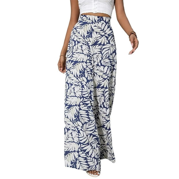 Women'S Stretchy Wide Leg Palazzo Lounge Pants Casual Comfy Middle Waist Palazzo Pants Style 1 XL