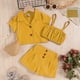 thumbnail image 2 of Gibobby Conjunto de Sudadera y Pantalón Niños pequeños bebés Niñass Primavera Verano algodón sólido camisas de manga corta chaleco sin mangas pantalones cortos(Amarillo, 4-5 Años), 2 of 3