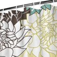 thumbnail image 3 of Green and Blue Pioneer Flower Pattern Shower Curtain 36"x72" ,Bathroom Decorative Shower Curtains Set with 12 Hooks,Modern Waterproof Washable Shower Curtain, 3 of 6