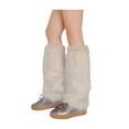 thumbnail image 5 of LShunze Faux Fur Fuzzy Leg Warmers Furry Boot Covers for Women, Warm Fuzzy Boot Cuff Boot Sleeves Leg Warmers for Party Costume, 5 of 8