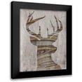 thumbnail image 1 of Peter, Christopher 12x14 Black Modern Framed Museum Art Print Titled - Stag Silouette, 1 of 5