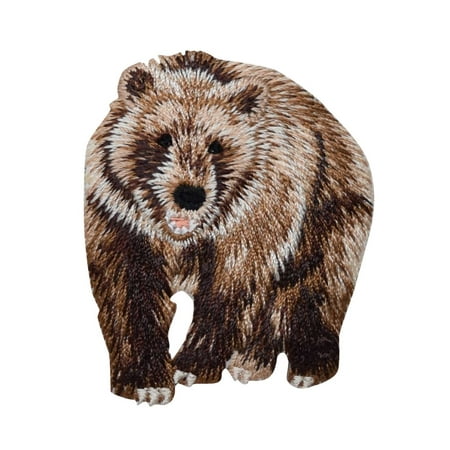 bear patch applique embroidered iron animals brown patches walmart