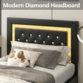 thumbnail image 5 of 4 EVER WINNER Full Size LED Bed Frame with Storage, Upholstered Platform Bed with 4 Drawers, Adjustable LED Lights Headboard, Black, 5 of 7