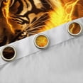 thumbnail image 4 of Manfei Tiger Wild Animal Curtains Pack of 2 (42x84 Each),Abstract Lightning Curtains Blackout,Yellow Orange Bedroom Curtains For Boys Teens,Luxury Bedroom Decor, 4 of 6
