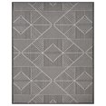 thumbnail image 1 of 7'6"x 9'6" Elora Grid Lines, Grey Indoor Outdoor Rug, 1 of 4