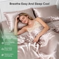 thumbnail image 2 of Luxury  Tencel & Viscose from  Cooling Sheet Set,Silky Soft Lyocell Sheets with Deep Pocket,  & Breathable Bedding with Pillowcases (Sand, ), 2 of 6