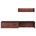 thumbnail image 2 of Kinetic 38" Wall-Mount Office Desk With Cabinet and Shelf in Black Cherry, 2 of 8