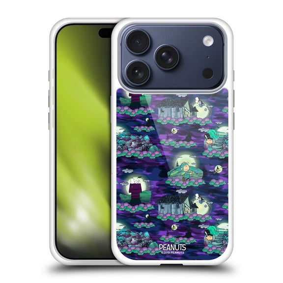 Head Case Designs Peanuts Spooktacular Snoopy Patterns Soft Gel Case for Apple iPhone 17 Pro