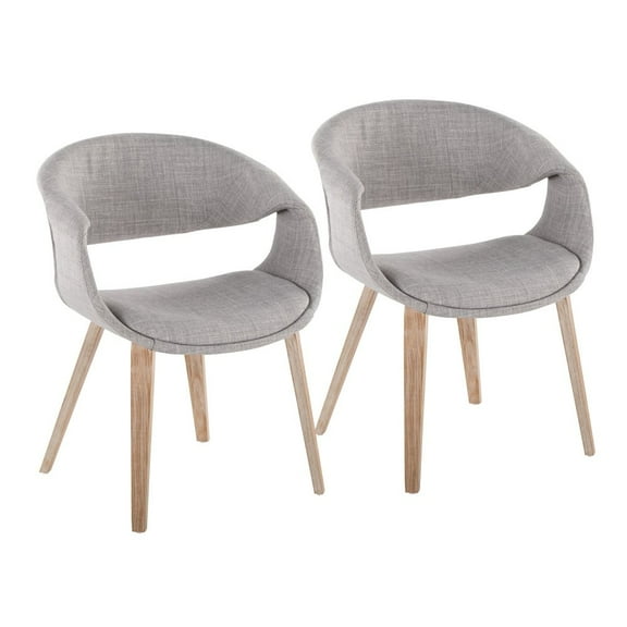 LumiSource Curvo Upholstered Chair - Set of 2