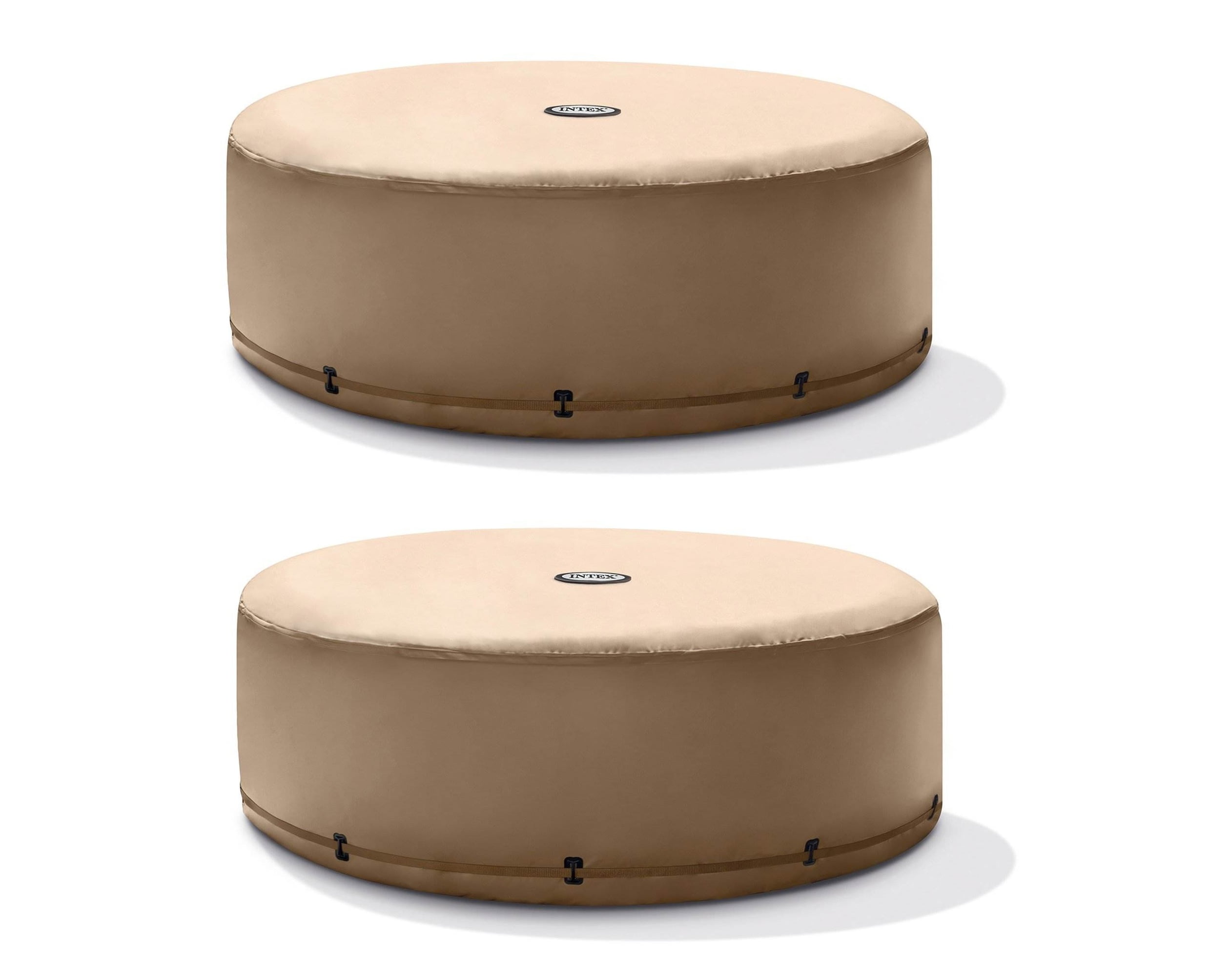 Intex 4 Person Round Energy Efficient Hot Tub Replacement Cover Only 2 