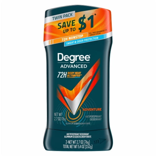 Degree Advanced Men's Antiperspirant Deodorant Stick Adventure 2- Pack