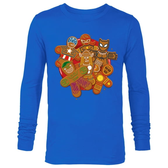Marvel Avengers Gingerbread Cookie Plate Holiday Standard - Long Sleeve T-Shirt for Men – Customized-Royal