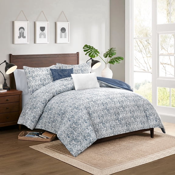 Modern Threads Jacquard Comforter Collection 5-Piece Freya Woven Comforter Sets, Queen