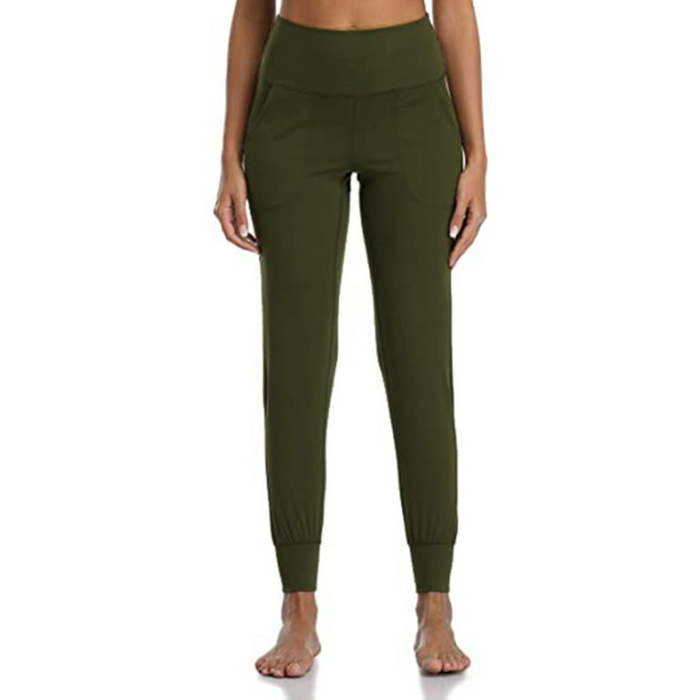 Zodggu Womens Stretch Yoga Leggings Fitness Running Gym Sports Full Length  Active Pants Comfy Dressy Young Girls Love Linen Pants Cargo Pants Green