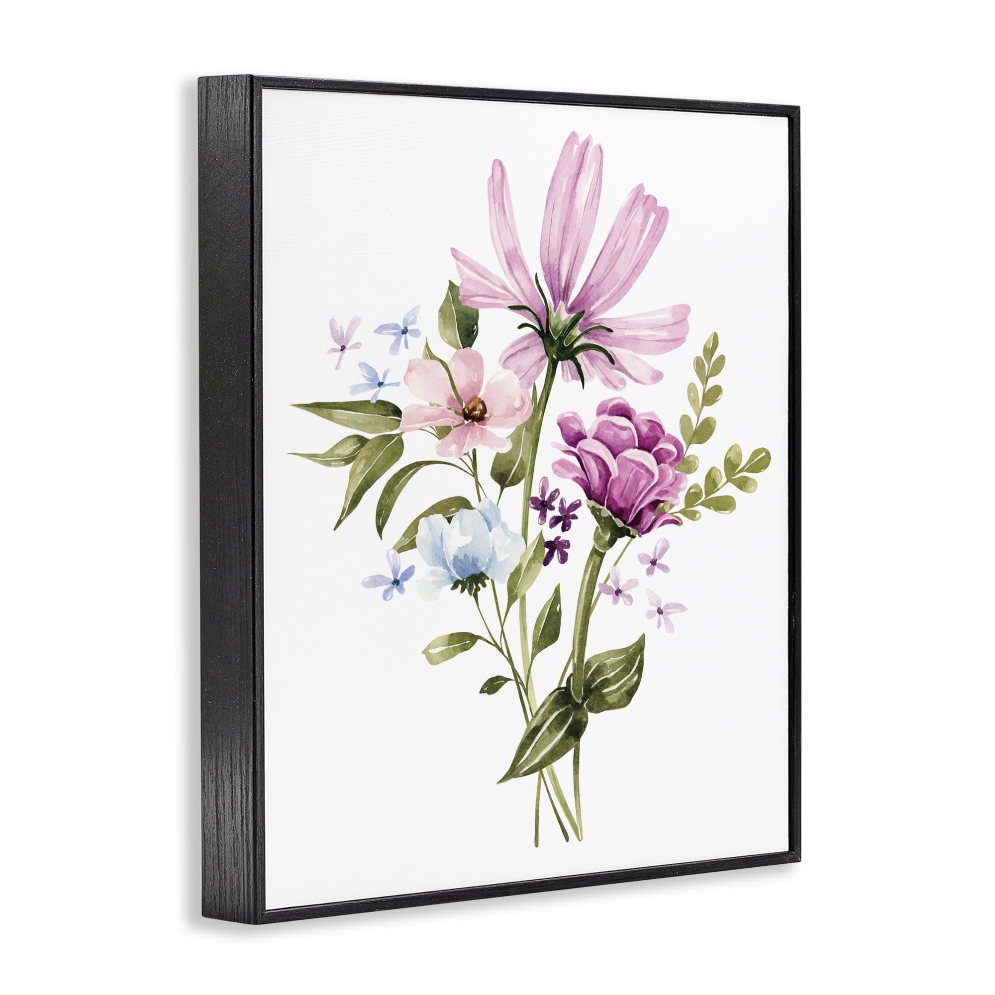 Stupell Industries Wildflower Fields Floral Bundle Black Framed Giclee Art, design by Bethany Sandoval