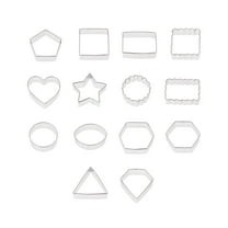 Metal Shaped Cookie Cutters Set, 14 Pieces, by Way To Celebrate