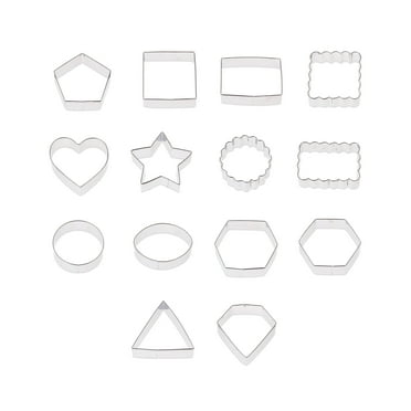 Metal Shaped Cookie Cutters Set, 14 Pieces, by Way To Celebrate
