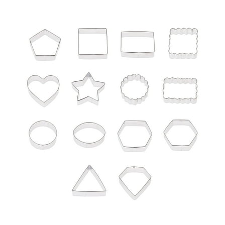 Metal Shaped Cookie Cutters Set, 14 Pieces, by Way To Celebrate
