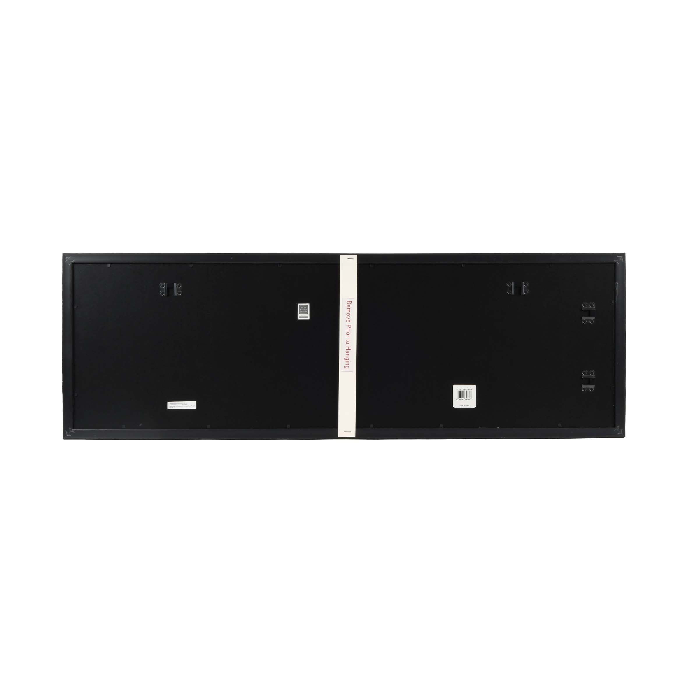 Prinz 10-Opening 12" x 36" Black Matted Picture Frame Collage, for 4x6 Photos, Wall Hanging