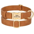 thumbnail image 2 of Pet Artist Soft Leather Personalized Dog Collar for Small Medium Large Dogs Metal Buckle, 2 of 11
