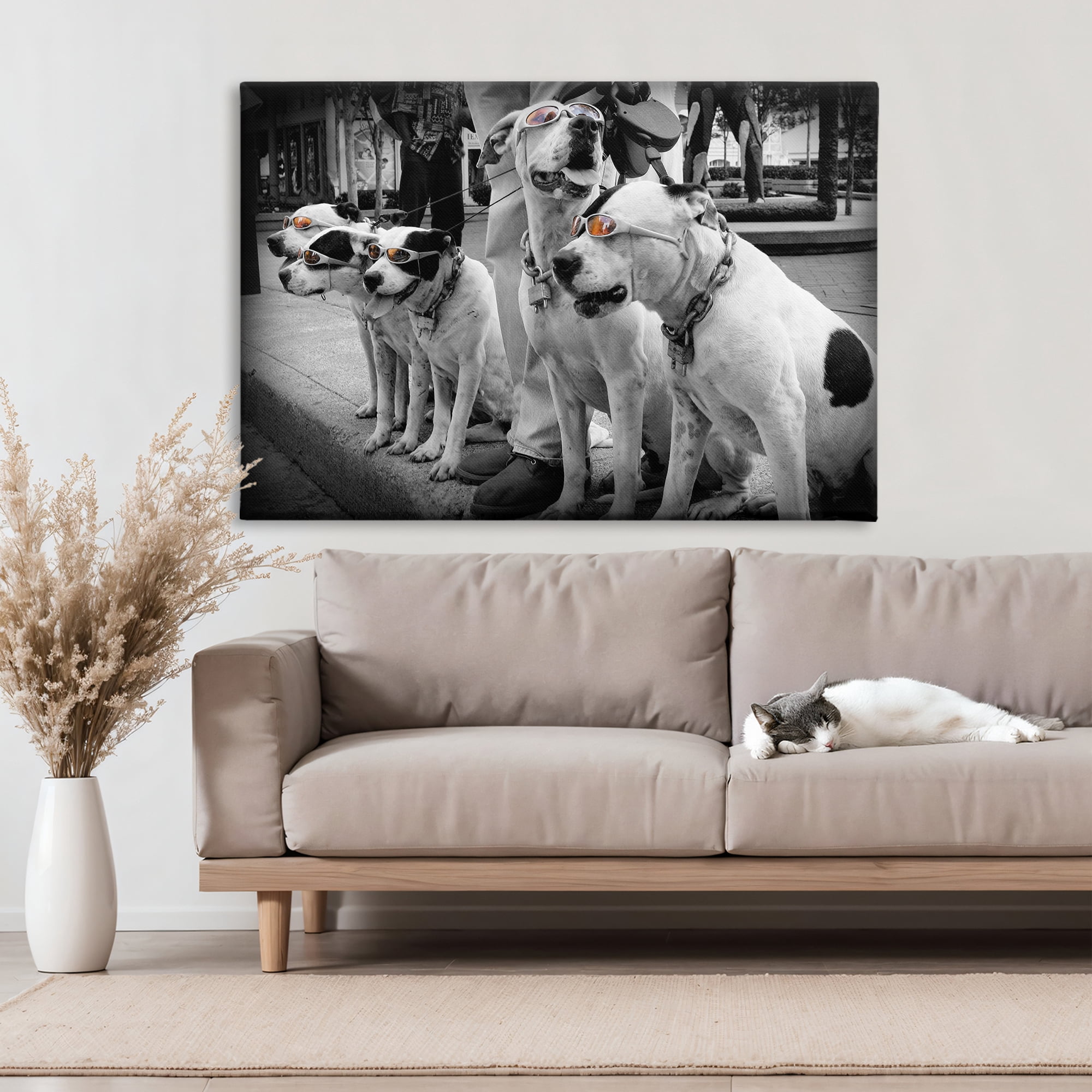 Stupell Industries Afternoon Stroll Pups Canvas Wall Art, design by Scott Henderson