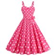 thumbnail image 2 of FcBaudy Robe Sans Manches à Col en V Longueur Genou, Robes d'Été pour Femmes, Robes pour Femmes Mode Robe Décontractée Sans Manches à Carreaux Imprimée pour Dames Cami Ajustée Mini Robe Robe Femme Robe, 2 of 9