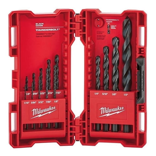 Kit De 14 Brocas Thunderbolt Oxido Negro Milwaukee 48892800 Milwaukee 48892800
