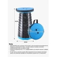 thumbnail image 2 of Banco Retráctil Silla Camping Plegable Antideslizante 25x45cm Plegable Modelo Azul, 2 of 4