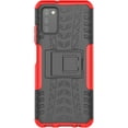 thumbnail image 2 of Case for Samsung Galaxy A03S, Tyre Pattern Design Hybrid TPU+PC Material Double Layer Protection Shockproof Cover with Kickstand Phone Case for Samsung Galaxy A03S XC Red, 2 of 14