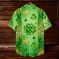 thumbnail image 6 of Awdenio Mens Shirts Casual St Patricks Day Shirts Clover St Pattys Day Funny Hat Dwarf Green Printed Short Sleeve Button Down Shirt, 6 of 8