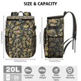 thumbnail image 5 of Floral Sunflower and Bee Illustration Insulated Cooler Backpack - 20L Picnic Backpack for Outdoor, Travel & Work, Rustic Yellow Pattern, 5 of 5