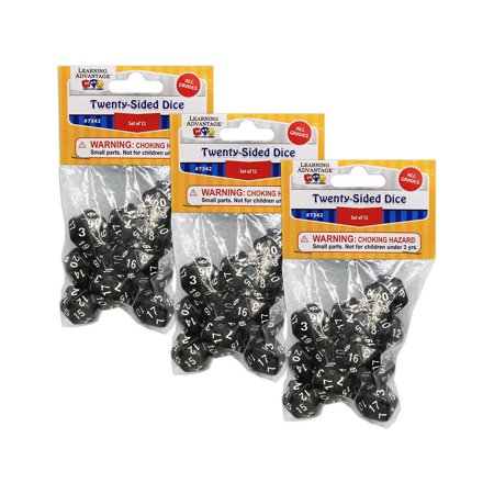 Learning Advantage Polyhedra Dice - 20 Sides - 12 Per Pack - 3 Packs price history on PriceWatchPro
